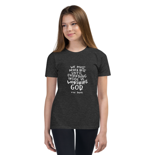 Youth Tozer Worship Quote Short Sleeve T-Shirt