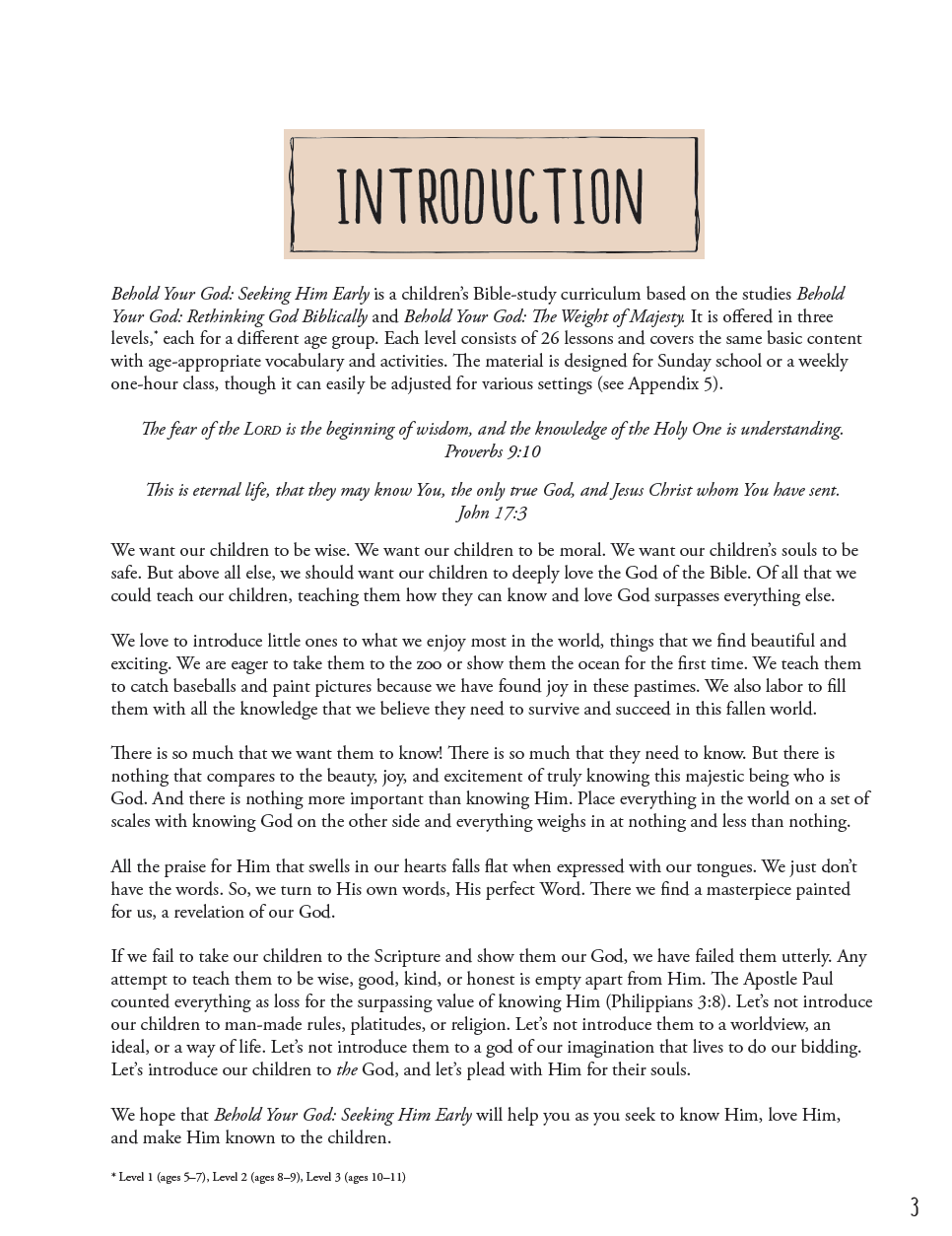 Behold Your God: Seeking Him Early Level 3 Teacher's Kit PDF
