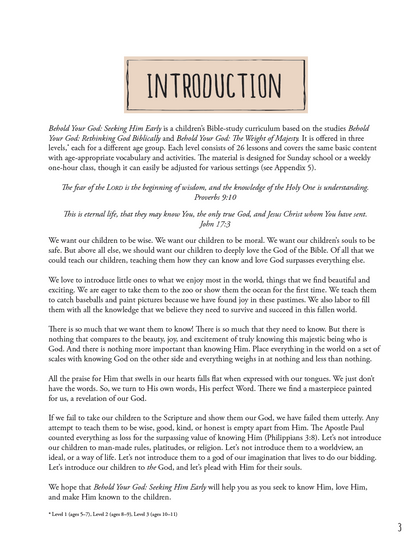 Behold Your God: Seeking Him Early Level 3 Teacher's Kit PDF