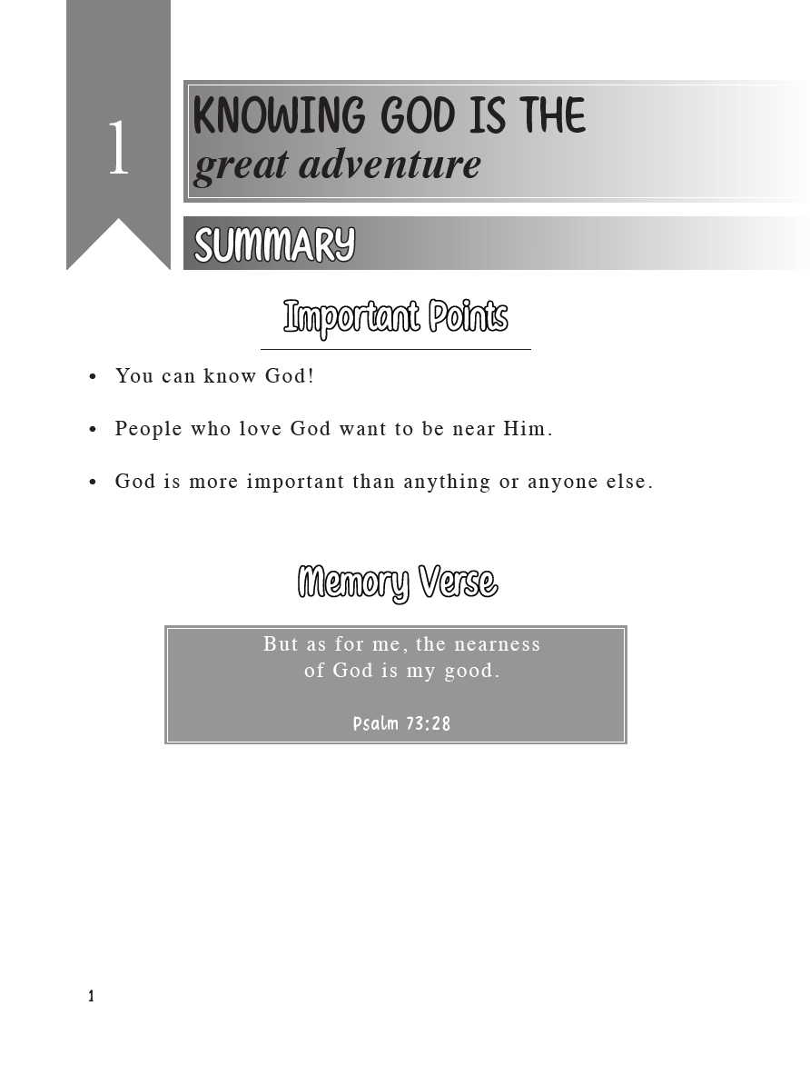 Behold Your God: Seeking Him Early Level 1 Student Workbook PDF