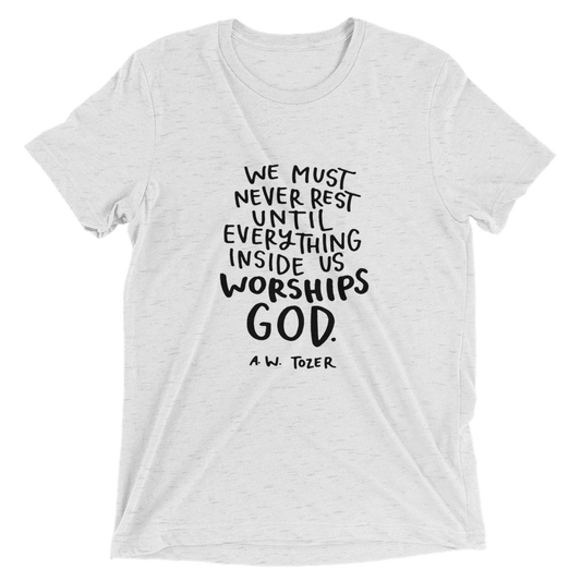 Tozer Quote Black Letters Short Sleeve T-shirt