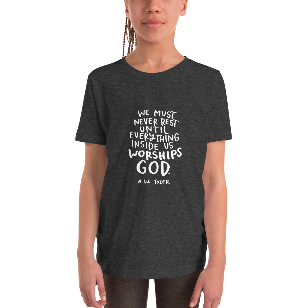 Youth Tozer Worship Quote Short Sleeve T-Shirt