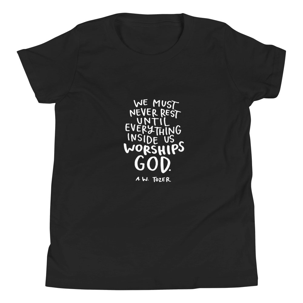 Youth Tozer Worship Quote Short Sleeve T-Shirt