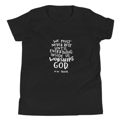 Youth Tozer Worship Quote Short Sleeve T-Shirt