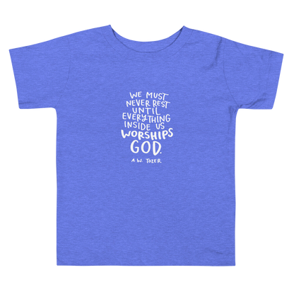 Toddler Tozer Worship Quote Tee