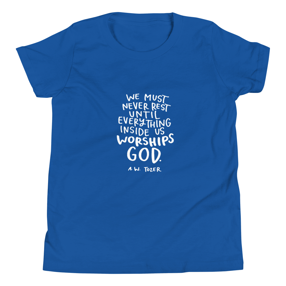 Youth Tozer Worship Quote Short Sleeve T-Shirt
