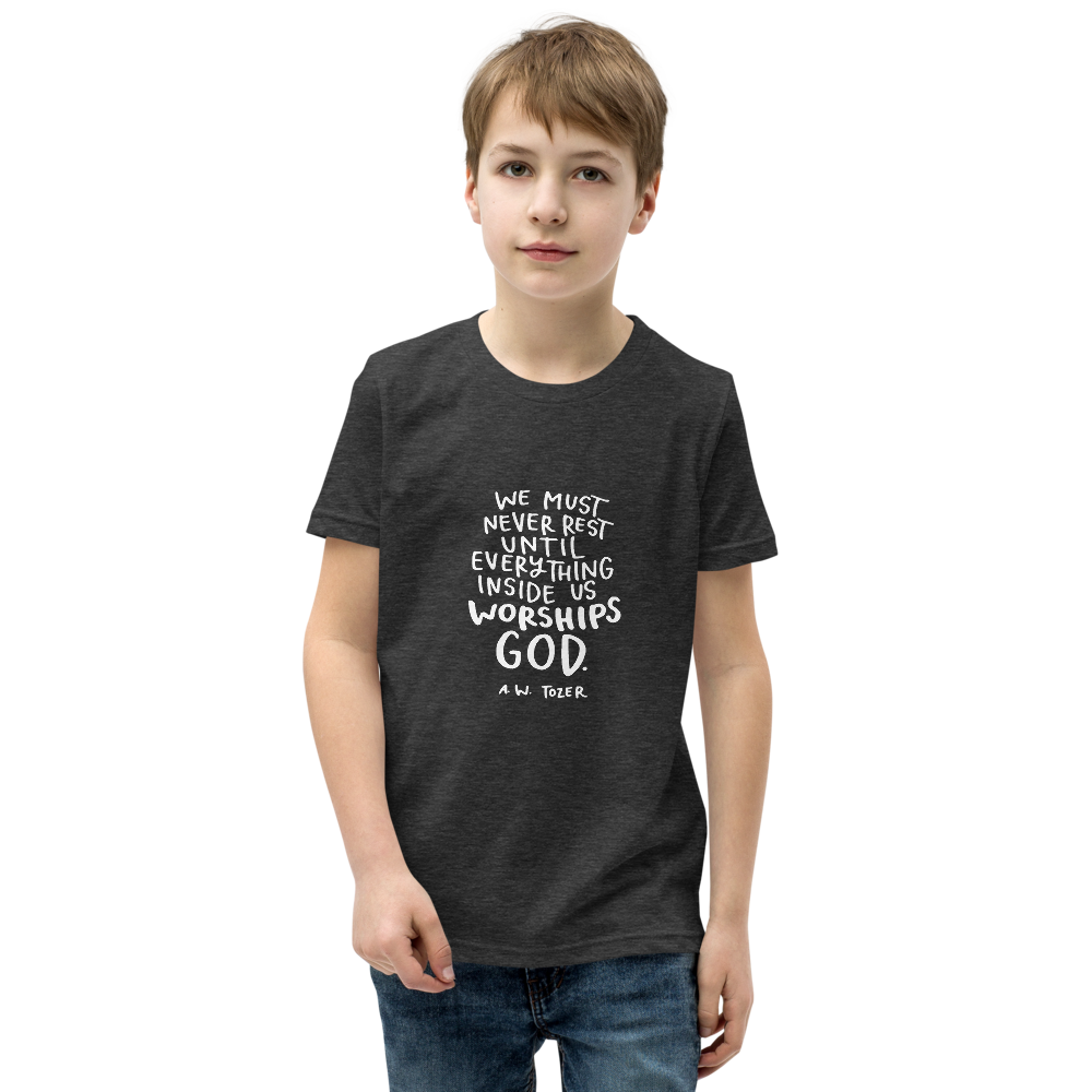 Youth Tozer Worship Quote Short Sleeve T-Shirt