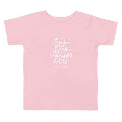 Toddler Tozer Worship Quote Tee