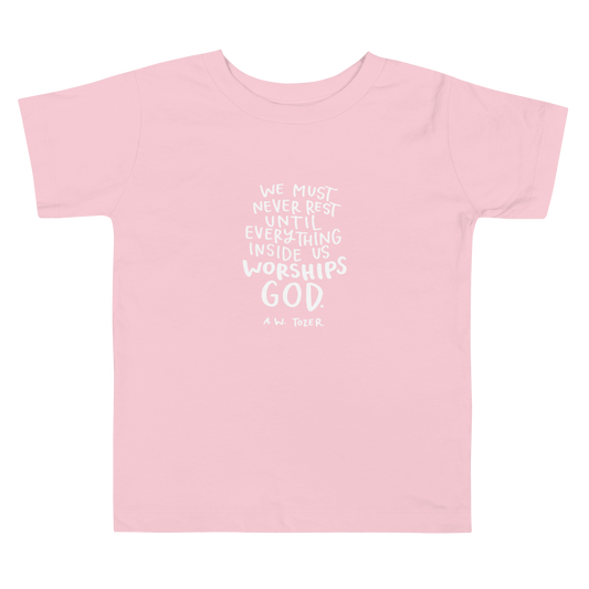 Toddler Tozer Worship Quote Tee
