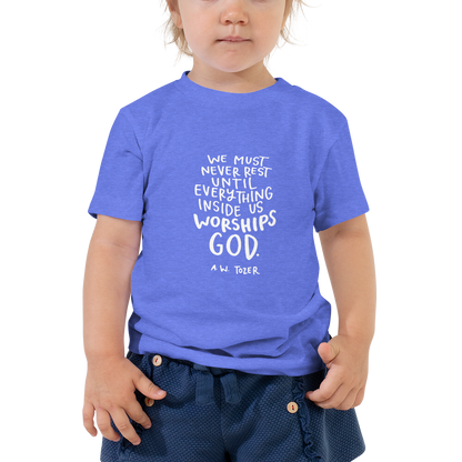 Toddler Tozer Worship Quote Tee