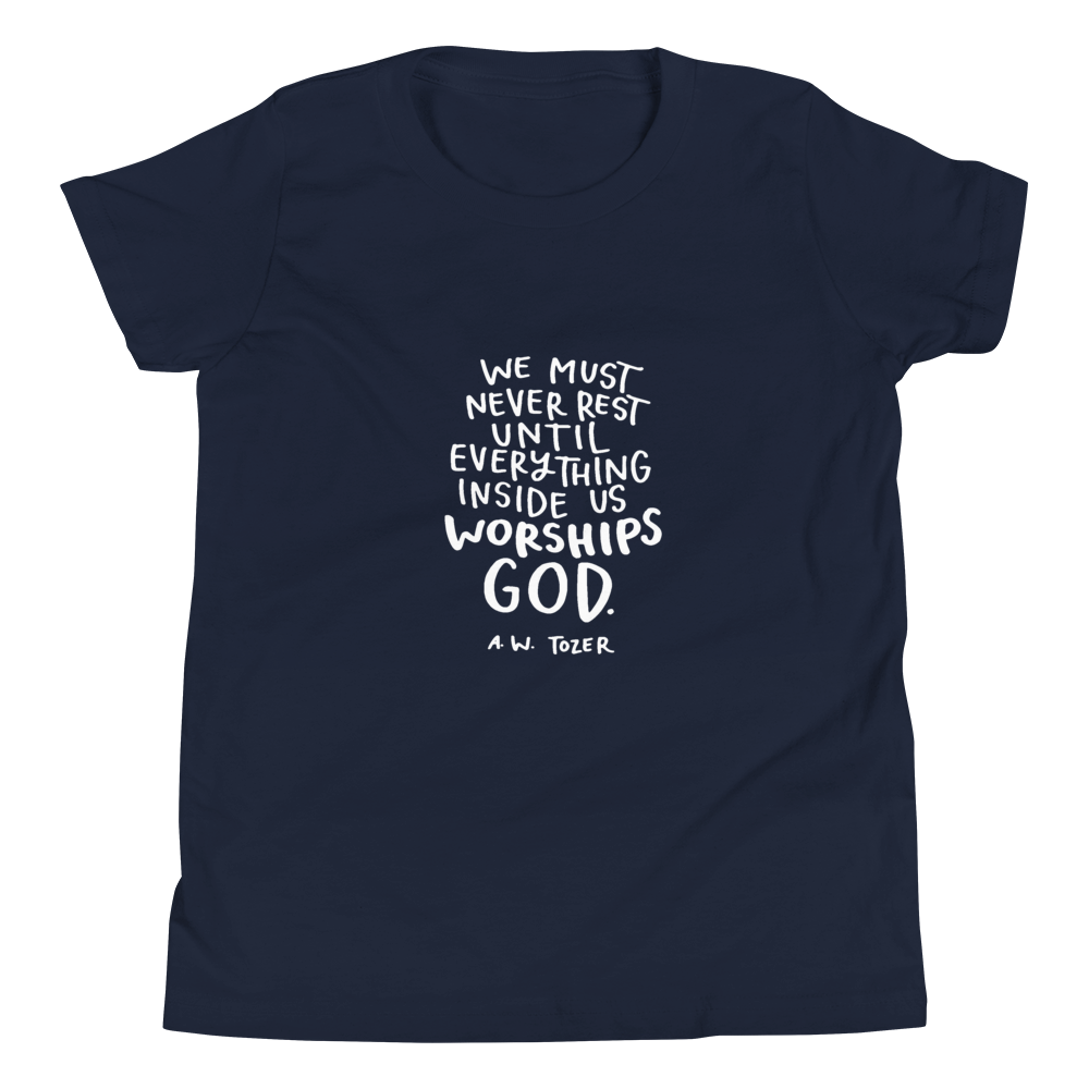Youth Tozer Worship Quote Short Sleeve T-Shirt