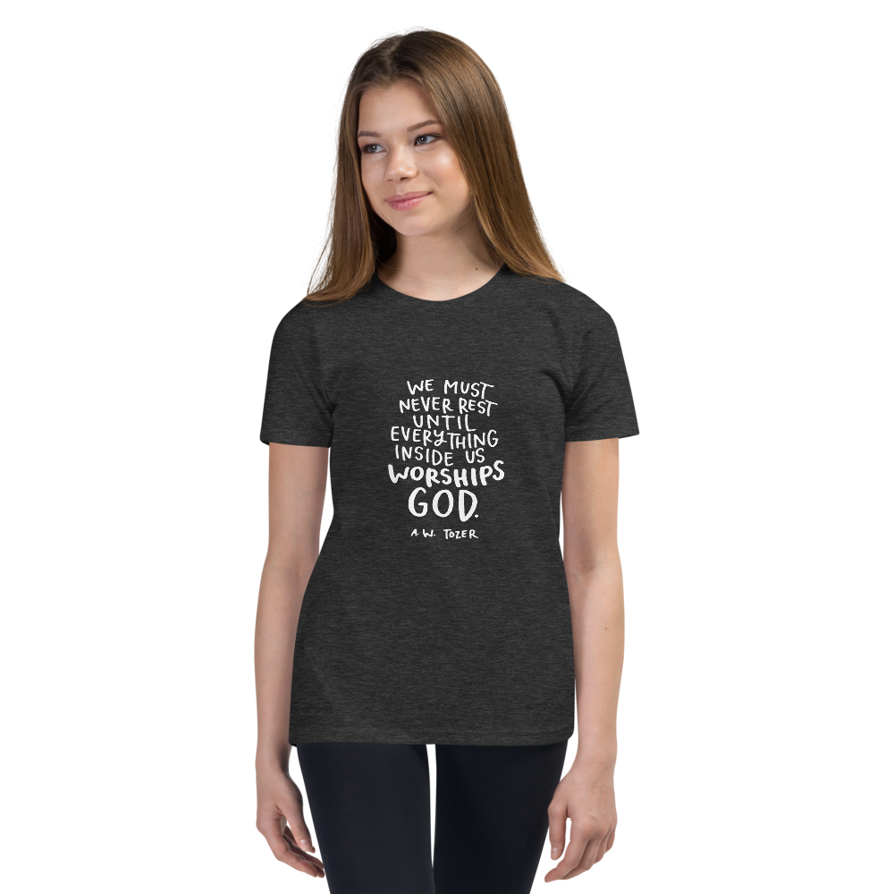 Youth Tozer Worship Quote Short Sleeve T-Shirt